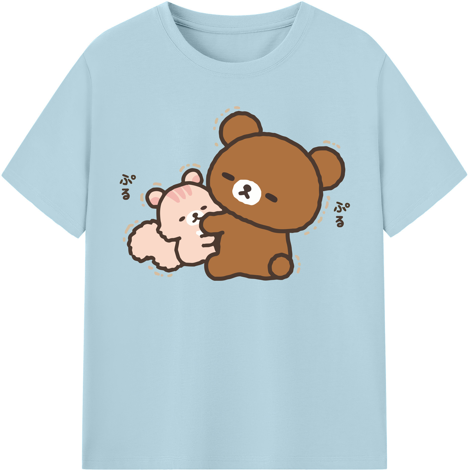 （画像用） リラックマ リラックマ キイロイトリ Rilakkuma Korilakkuma Kiiroitori 綿100％半袖Tシャツ（フロントプリント）